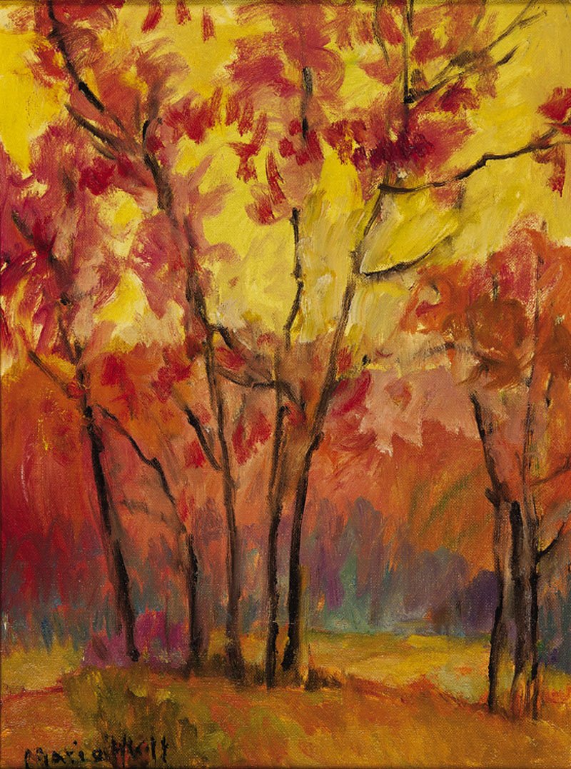 Marie Atkinson Hull (American/Mississippi): Marie Atkinson Hull (American/Mississippi, 1890-1980), "Forest Landscape", oil on canvas board, signed lower left, 16 in. x 12 in., framed. Provenance: Acquired from the artist, Jackson, Mississippi; 