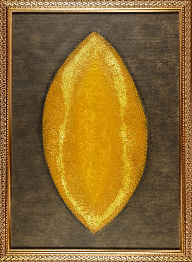 Arthur Luiz Piza (Brazil, b. 1928): Arthur Luiz Piza (Brazil, b. 1928), "Cosmos Jaune", 1972, embossed etching, unsigned, "Sisterhood of Beth El Temple" exhibition label en verso, sight 41 in. x 29 in., framed Note: Arthur Luiz Piza was
