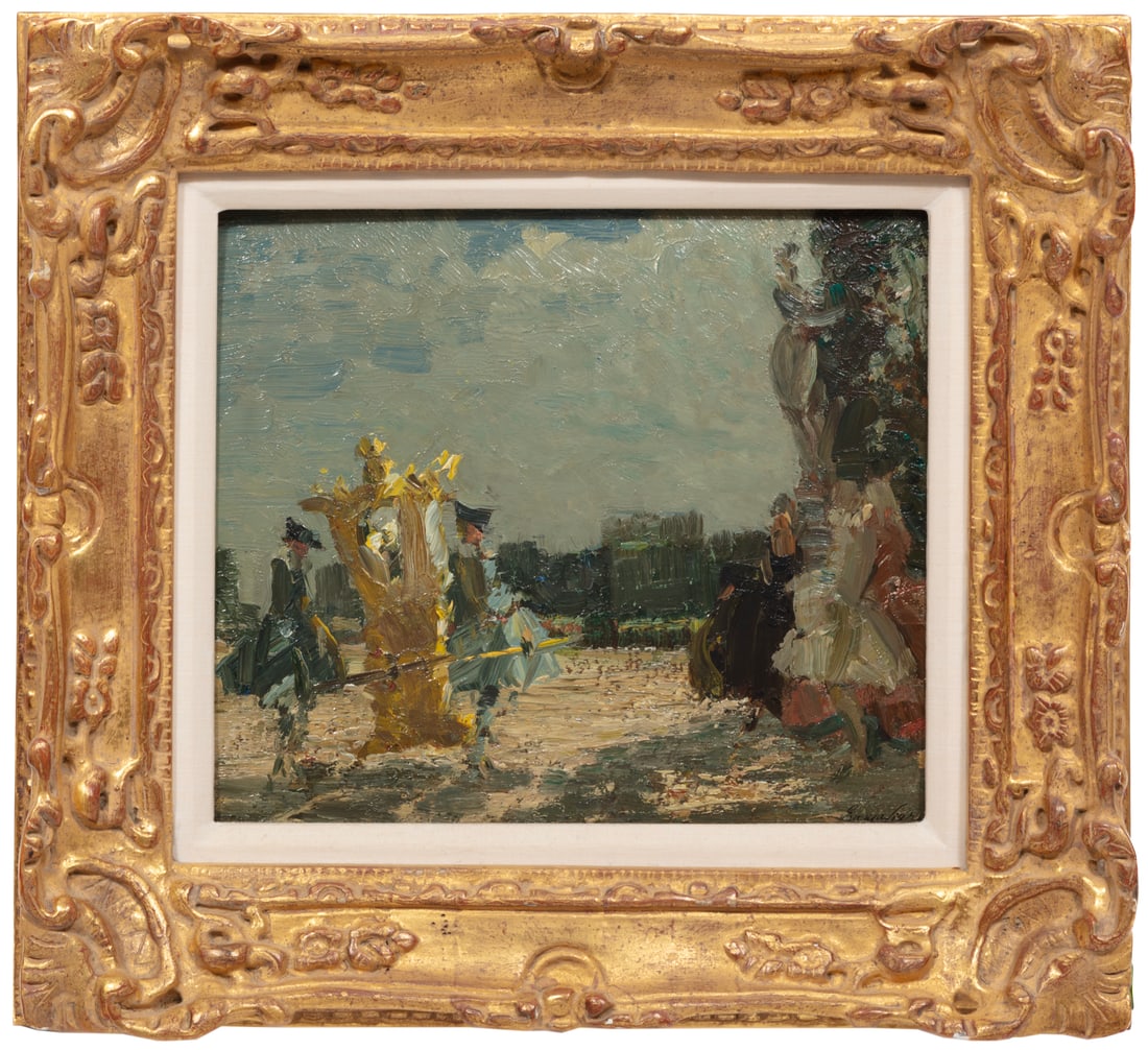 Emma Ciardi, Italian 1879-1933, "Congedo", oil on board (1 of 3)