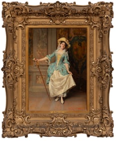 Adriano Cecchi, Italian 1850-1936, "The Actress", oil on canvas