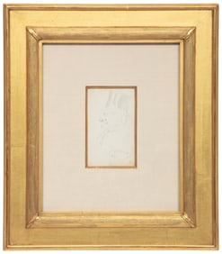 Giuseppe De Nittis, Italian 1846-1884, "Study of a Man" (Recto) and "Rearing Horse" (Verso),