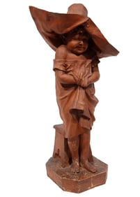 Adriano Cecioni, Italian 1836-1886, "Gioco Infantile (Child's Play)", painted terracotta