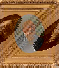 Antonio Mancini, Italian 1852-1930, "Autoritratto", oil on canvas