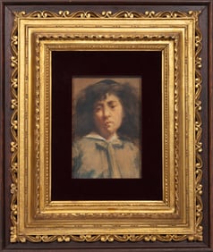 Daniele Ranzoni, Italian 1843-1889, "Ritratto della Contessa Irene", watercolor on paper