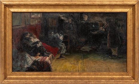 Lionello Balestrieri, Italian 1872-1958, "Study for Beethoven", oil on canvas