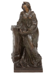 Giuseppe Grandi, Italian 1843-1894, "Standing Figure", bronze with brown patina