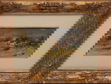 Sebastiano Albertis, Italian 1828-1897, "Battle Scene", oil on panel