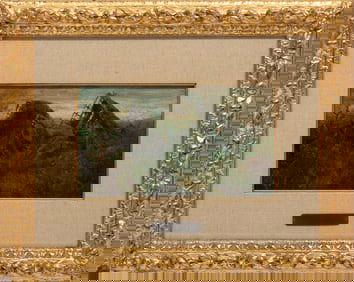 Filippo Carcano, Italian 1840-1914, "Impressioni", oil on panel