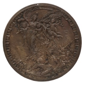 Lodovico Pogliaghi, Italian 1857-1950, "Round Medallion Celebrating the 400th Anniversary of the