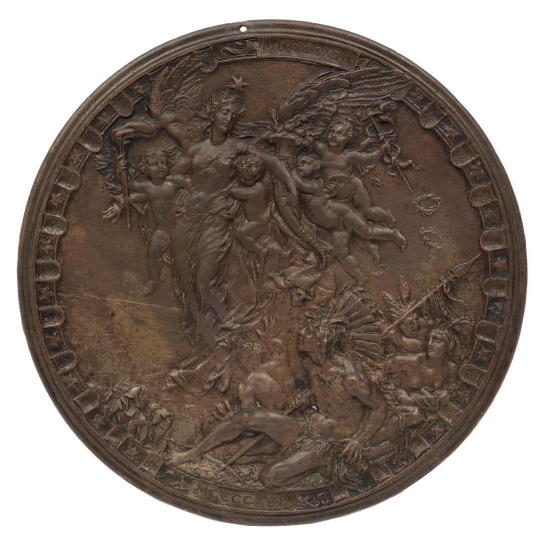 Lodovico Pogliaghi, Italian 1857-1950, "Round Medallion Celebrating the 400th Anniversary of the (1 of 2)