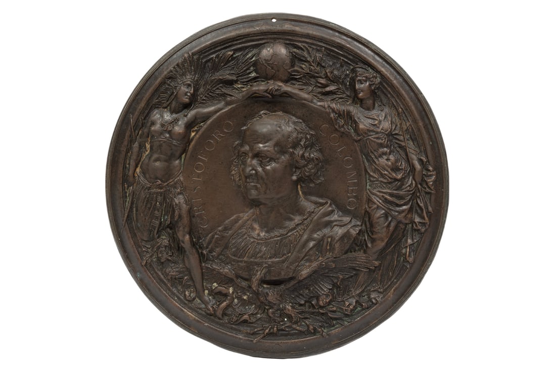 Lodovico Pogliaghi, Italian 1857-1950, "Cristoforo Colombo", bronze (1 of 2)