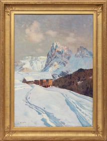 Cesare Maggi, Italian 1881-1961, "The Rolle Pass", oil on canvas