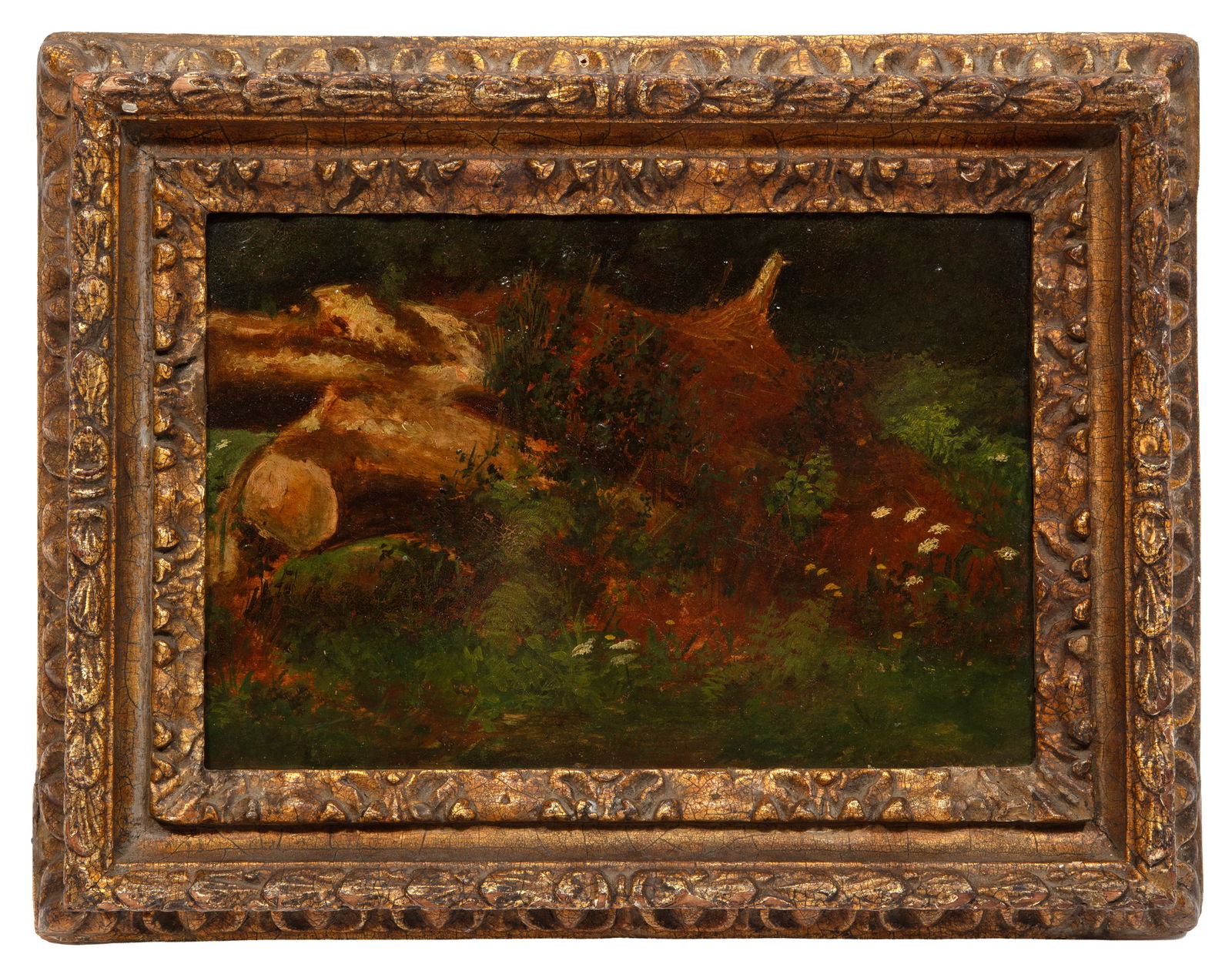 Giovanni Costa, Italian 1826-1903, "Primi Studi dal Vero Ariccia", oil on panel (1 of 2)