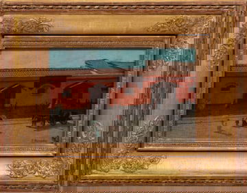 Carlo Brancaccio, Italian 1861-1920, "Customs House, Naples", oil on canvas