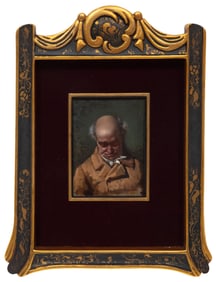 Pietro Bouvier, Italian 1839-1927, "Head of a Man Asleep (Study for 'El Visorin De L'andrea')", oil