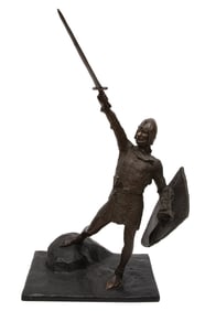 Enrico Butti, Italian 1847-1932, "Warrior of Legnano (Principle Figure in a Monument Commemorating