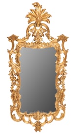 Antique Chippendale-Style Giltwood Mirror