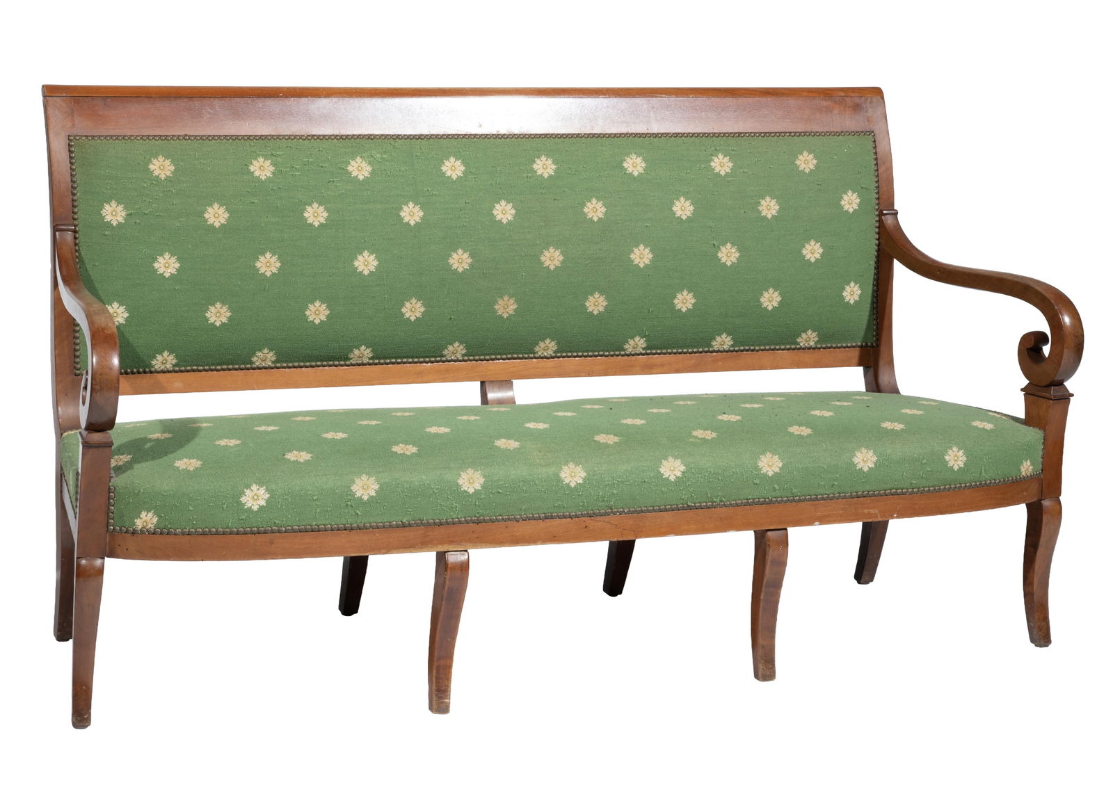 Louis Philippe Carved Mahogany Settee (1 of 3)