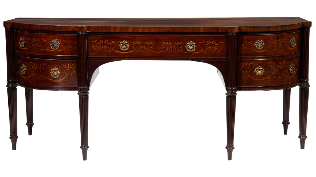 Regency Inlaid Marquetry and Mahogany Sideboard (1 of 4)
