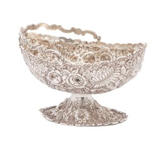 Baltimore Sterling Silver Repousse Sugar Basket