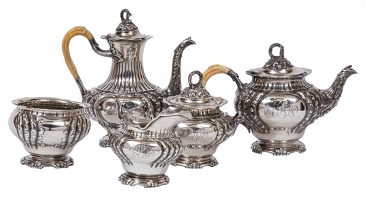 Antique Gorham Sterling Silver Coffee and Tea Service