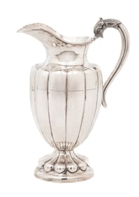 Mexican Sterling Silver Water Pitcher