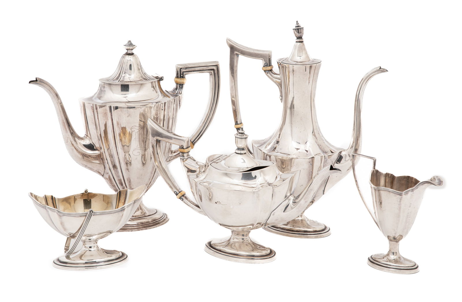 Gorham "Plymouth" Sterling Silver Coffee and Tea Service (1 of 2)