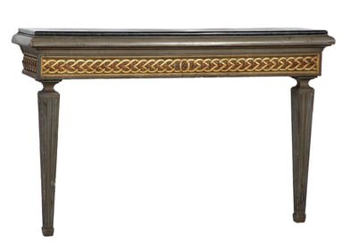 Neoclassical-Style Parcel Gilt and Painted Console