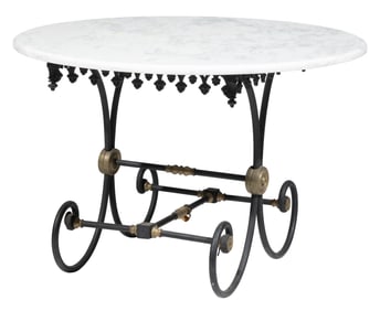 French Wrought and Cast Iron Pastry Table
