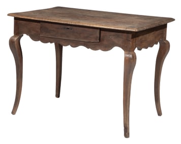 French Provincial Carved Walnut Cabriole Leg Work Table