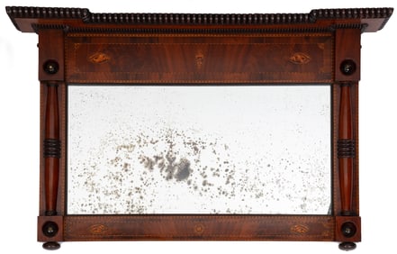 American Federal Inlaid Mahogany Mirror
