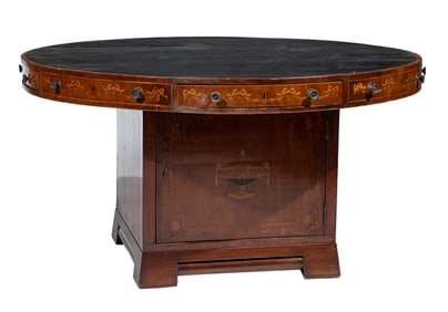 Regency Marquetry and Mahogany Rent Table