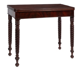 American Classical Carved Mahogany Games Table
