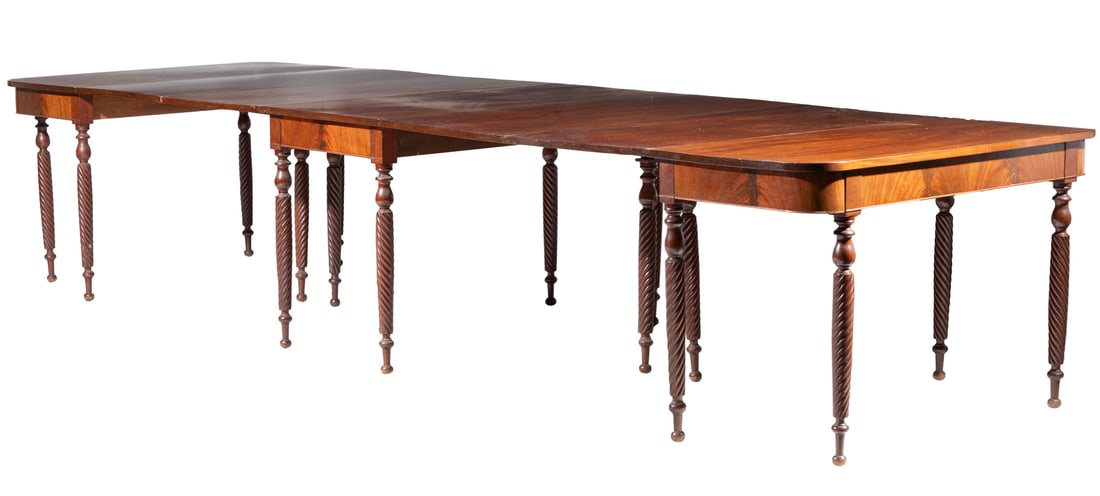 American Late Federal Mahogany Three-Part Dining Table (1 of 3)
