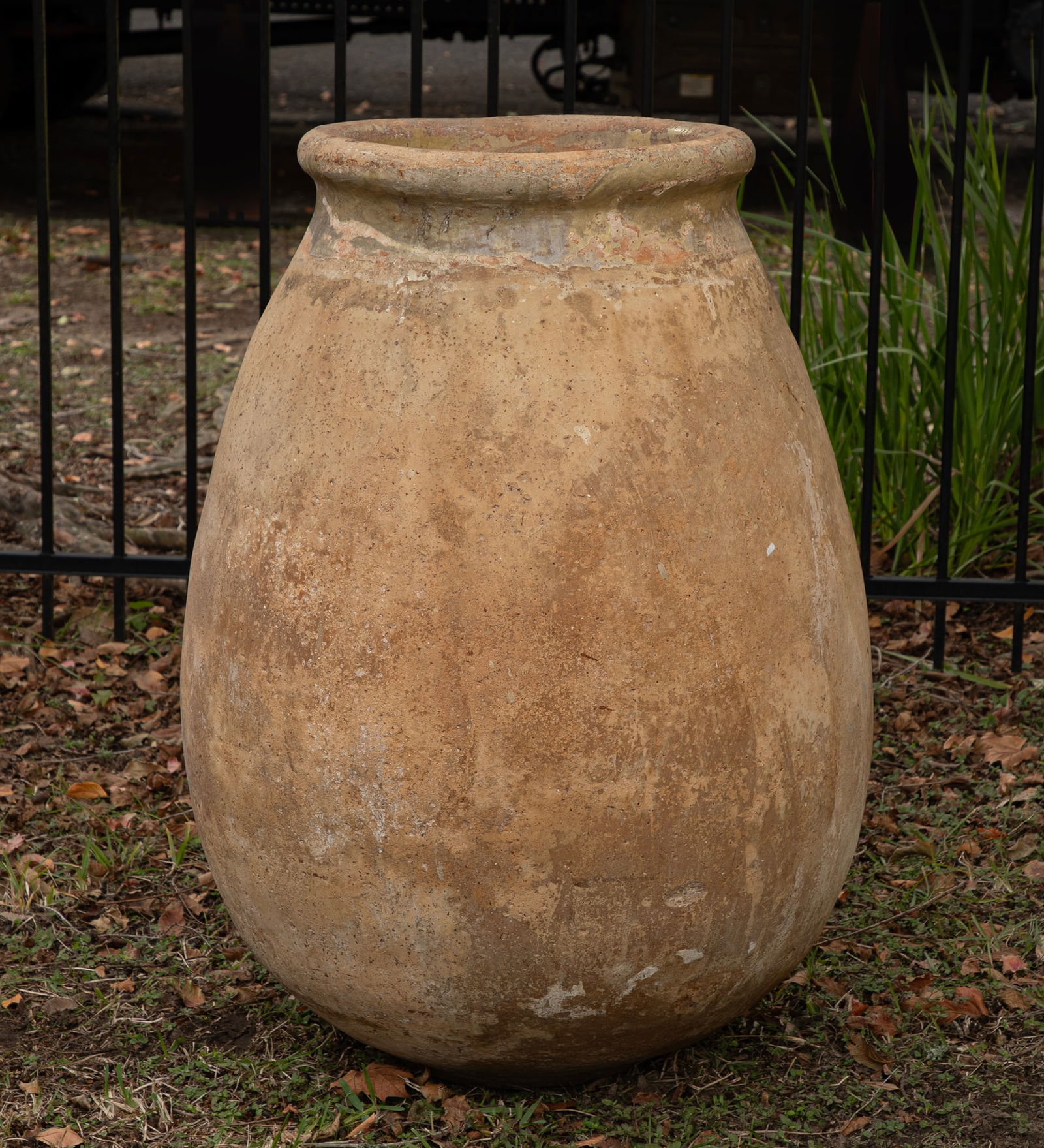 Large Antique French Glazed Olive Jar (1 of 1)