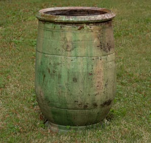 Continental Green Glaze Garden Planter