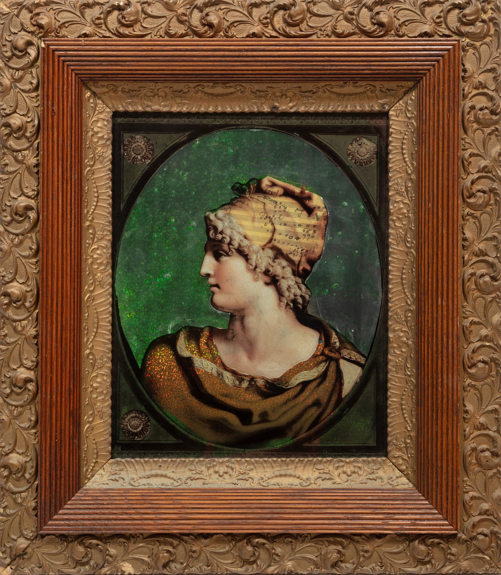 Louis St. Lewis, American/North Carolina 1961-2021, "Hermes", ?glomis? and mixed media collage on (1 of 3)