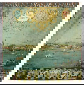 [View of New Orleans] 20th c., "Le Vieux Carr? de La Ville, Nouvelle Orl?ans", chromolithograph laid