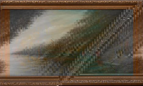 Will Ousley, American/Louisiana 1866-1953, "West Fork of Calcasieu River, LA, No. 259", oil on