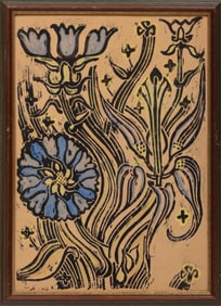 Walter Inglis Anderson, American/Mississippi 1903-1965, "Stokesias and Wood Lily", hand-colored