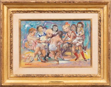 Jon Corbino, Italian/United States 1905-1964, "Ring around the Rosie (Birthday Party)", oil on