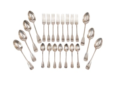 Tiffany "Palm" Pattern Sterling Silver Partial Flatware Service