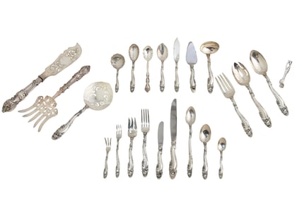 Gorham "Decor" Pattern Sterling Silver Flatware Service