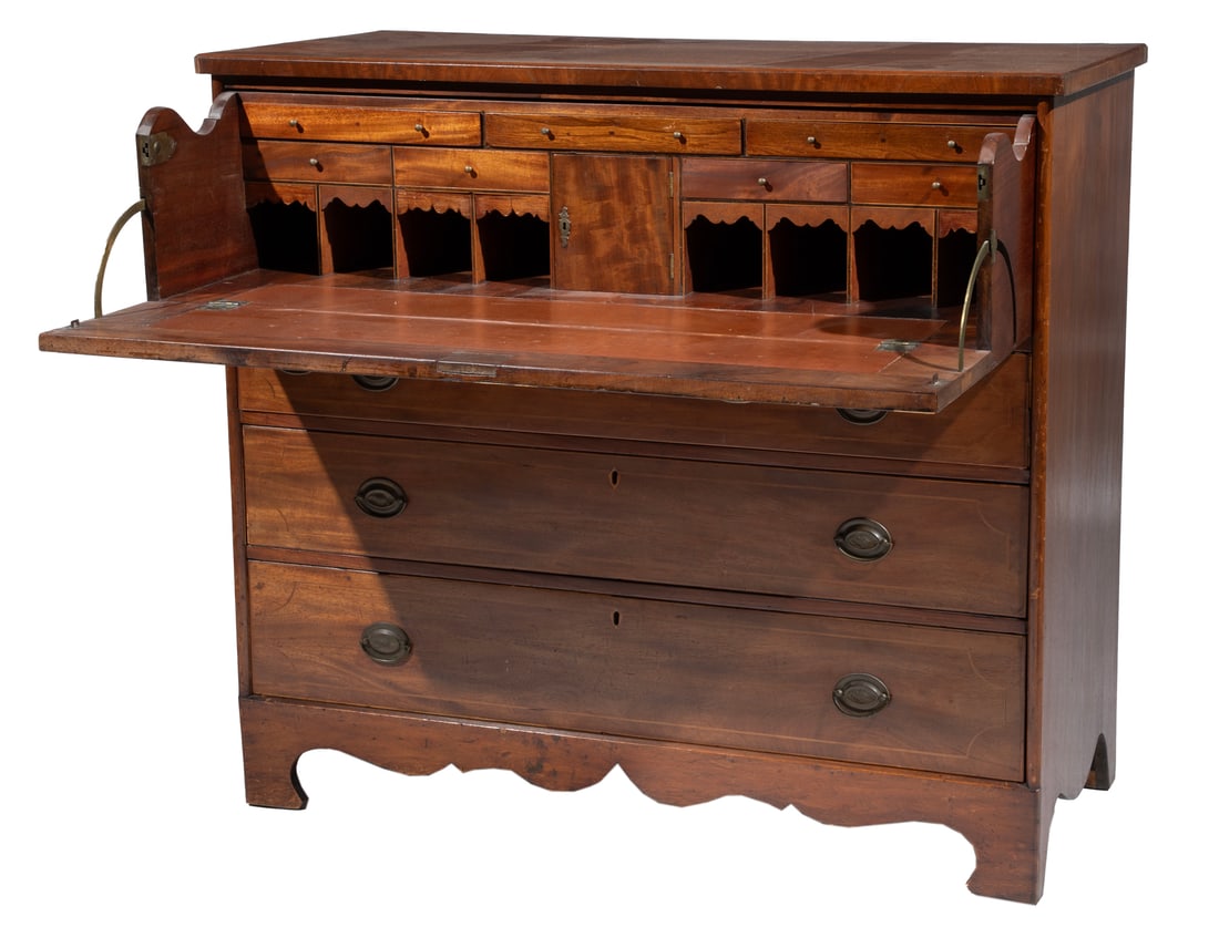 American Federal Inlaid Mahogany Butler's Desk (1 of 4)