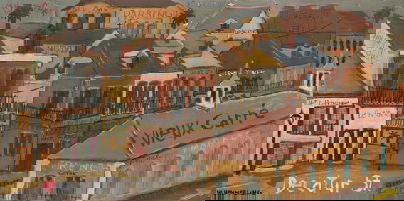 William Hemmerling, American/Louisiana 1943-2009, "Decatur St., Vieux Carre", oil on panel