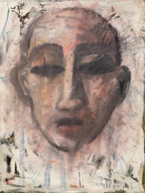 David Harouni, Iranian/Louisiana b. 1962, "Untitled: Dark Eyes", oil on gallery-wrapped canvas