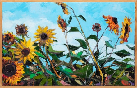 James Michalopoulos, American/Louisiana b. 1951, "Solar Star Study", oil on canvas