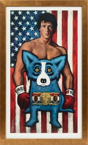 George Rodrigue, American/Louisiana 1944-2013, ?Blue Dog Rocky?, serigraph