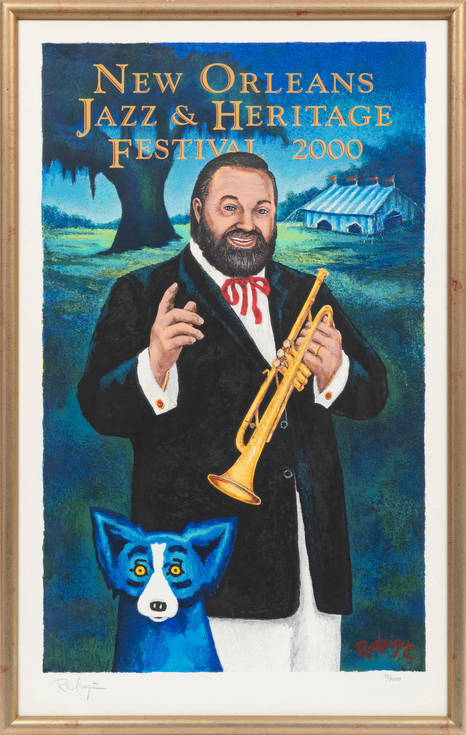 George Rodrigue, American/Louisiana 1944-2013, ?New Orleans Jazz & Heritage Festival 2000 (Al (1 of 4)