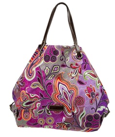 Etro Reversible Black Leather to Signature Paisley Tote
